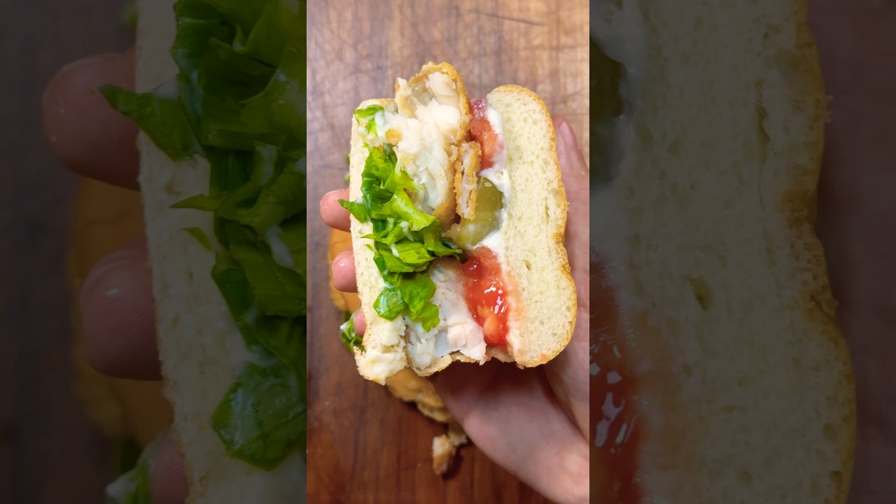 Crispy Filet-O-Fish Burger 🍔🐟🔥 