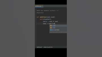 add two numbers without using plus operator 😍🔥#shorts #pythonprogramming