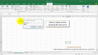 How to reference tab name in cell in Excel