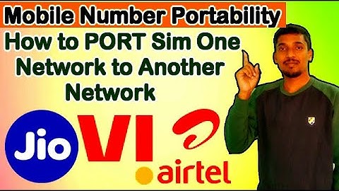 HOW TO PORT MOBILE NUMBER | Port Sim One Network to Another Network With Same Mobile Number | Jio,Vi