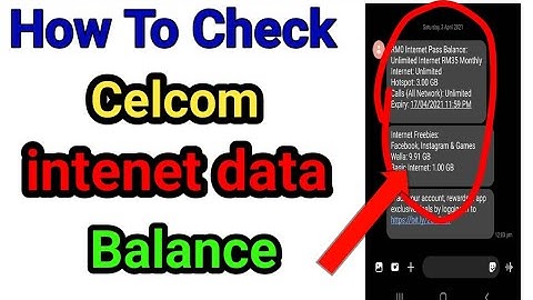 how to check celcom internet balance | Celcom इंटरनेट डाटा बैलेंस कैसे चेक करे
