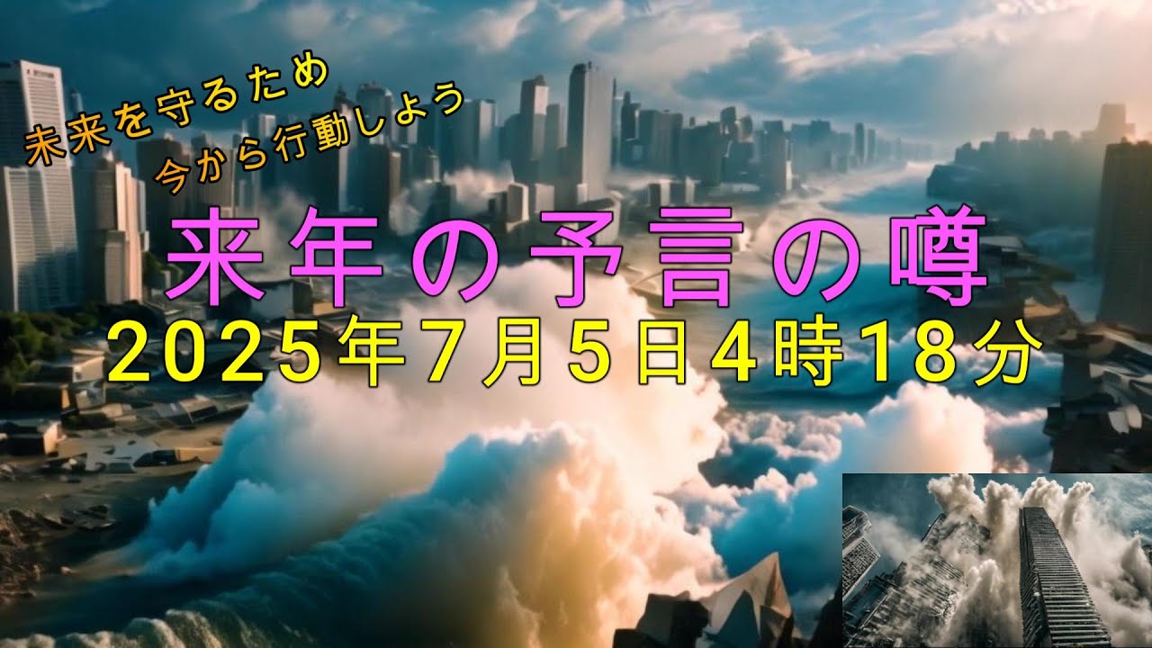 『予言』来年の地震の噂を唄に 2025年7月5日4時18分予言 - YouTube