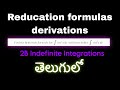 Reducation formulas of integration of cot^n(x) dx || Indefinite Integration in telugu || 2b maths