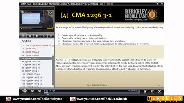 CMA Part 1 Budget Methodologies & Budget Preparation Exam Practice   Dr  Musa Shaikh