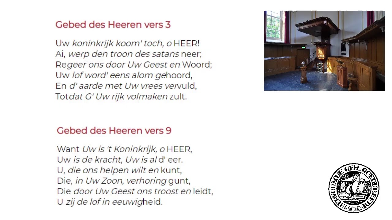 HG Goedereede- Avonddienst- 08-11-2020 - Ds. R. van der Knijff uit