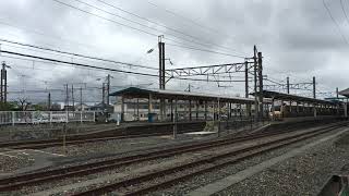 JR東日本E653系「特急いなほ1号、秋田行」羽越本線、酒田駅出発の風景