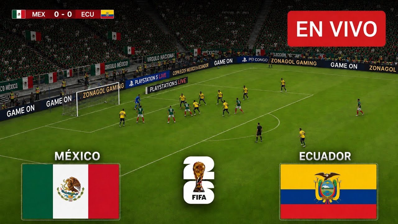 México vs Ecuador 🛑EN VIVO Mundial2026  |Simulación Realista PES2021| Partido Completo