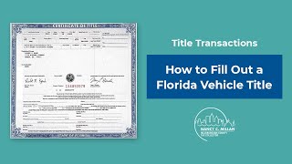 How To Fill Out a Florida Title