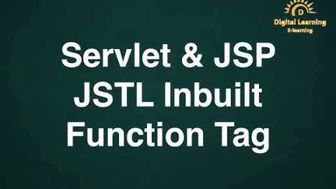 30 Servlet & JSP JSTL Inbuilt Function Tag | Online Training Download app from below link