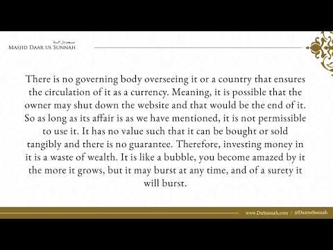 The Ruling on Bitcoins and Cryptocurrency | Shaykh Sulayman ar-Ruhayli