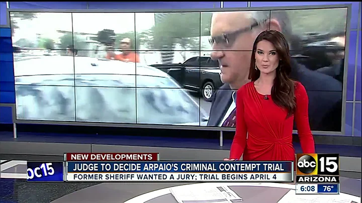Judge to decide Arpaio's criminal contempt trial