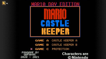 Mario Castle Keeper (2025 - SMB 40th Anniversary Version) - Gameplay | Nimaginendo Games