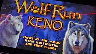 ANOTHER 5 TRIGGER BONUS WOLF RUN KENO WITH RETRIGGERS! #keno #kenonation #casino #win 