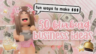 ⭐️ 50  CREATIVE Bloxburg BUSINESS IDEAS to Make MONEY! 💸 🏩 || *Roleplay Business Ideas* ⭐️