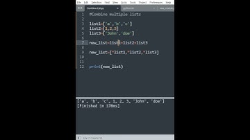 Python : How DO we combine multiple LISTS in PYTHON!!! #shortvideo #shorts #shortsvideo #short