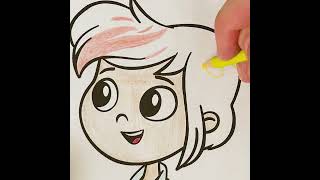 Coloring Characters From Rosies Rules Colored Pencils Pbs Kids