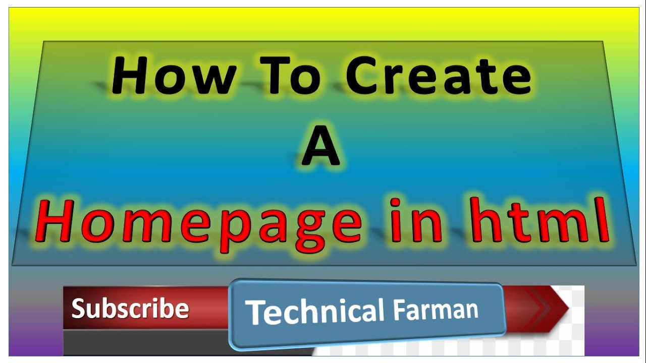 how to create in home page in html - YouTube