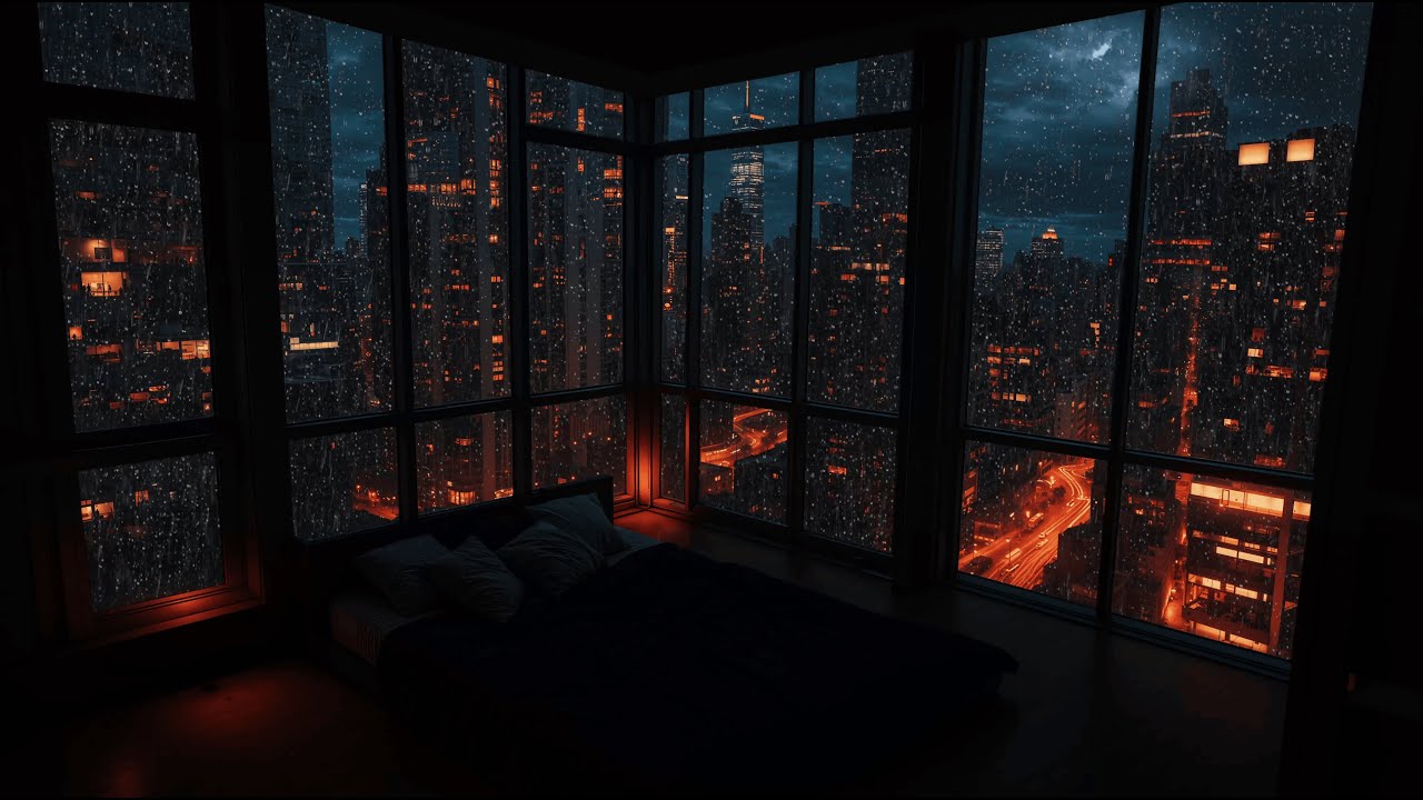 Serene Night Rain 🌧️ Cozy Bedroom Ambience for Sleep & Relaxation - YouTube