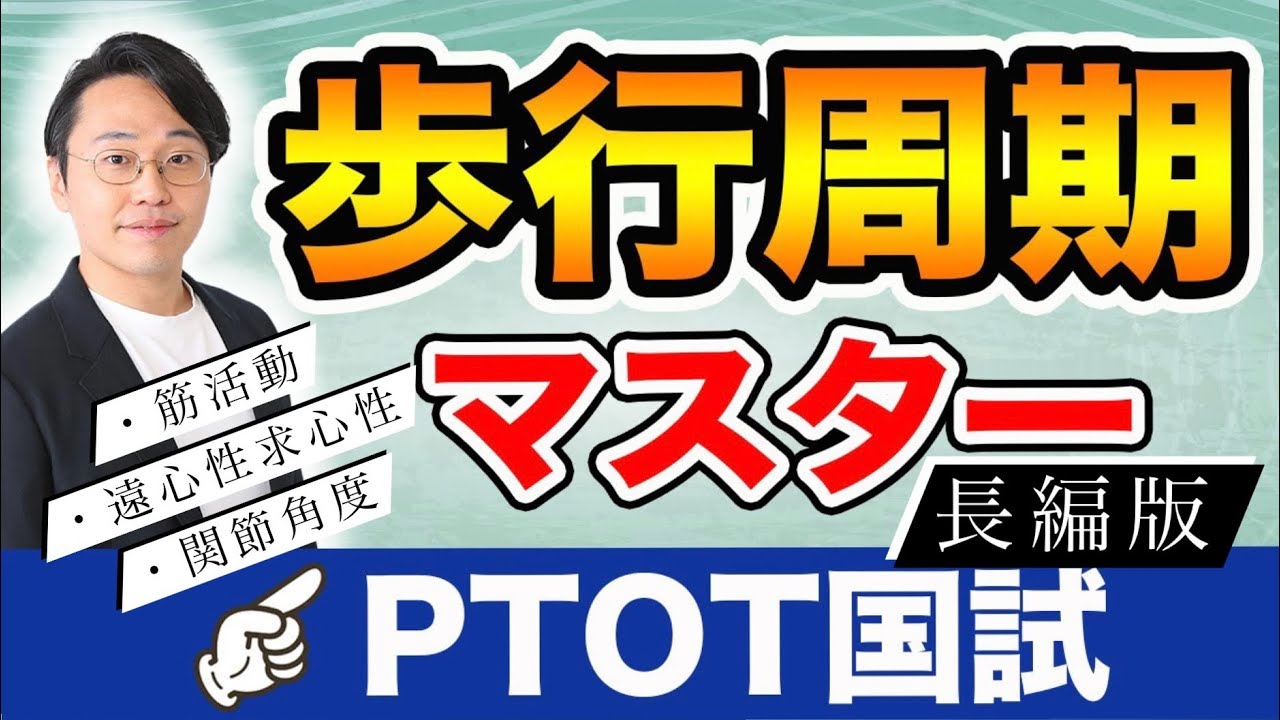 歩行・完全版：歩行周期・筋活動・遠心性求心性？・関節角度）【PTOT国試浪人生特化オンライン塾 鰐部ゼミナール】#理学療法士国家試験 #作業療法士国家試験