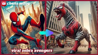 Spider-man || Avengers as zebra monster💥Marvel & Dc - Avengers movie #Avengers #tranding #spiderman