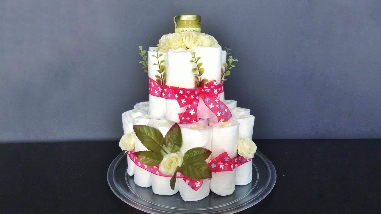 diy diaper cake δώρο για νεογέννητο | #victoriafesencomama