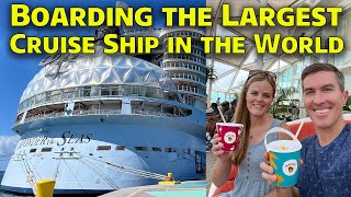 Boarding the LARGEST Cruise Ship in the World!  Wonder of the Seas  Day 1    Royal Caribbean