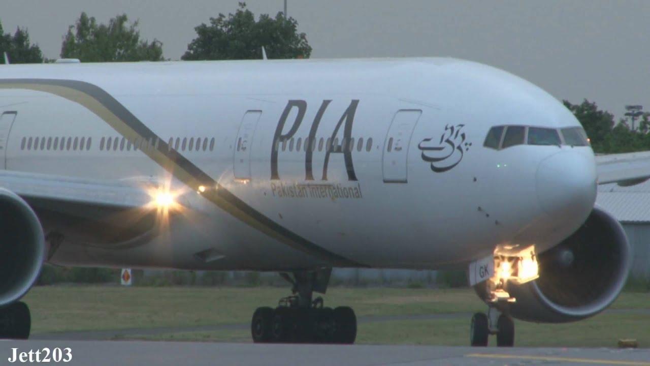 PIA New Livery B777200ER at Manchester YouTube