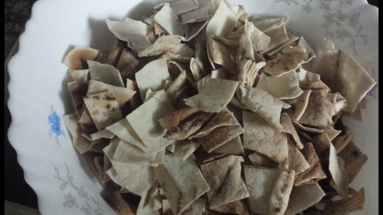 كيفية تحميص الخبز اللبناني في المايكرويف  Toasted Lebanese bread