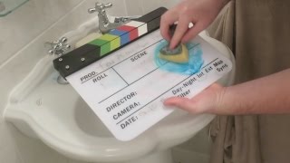 how to clean your clapperboard with toothpaste