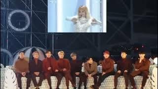 161119 EXO(엑소) reaction to BLACKPINK(블랙핑크) - WHISTLE   PLAYING WITH FIRE @MMA