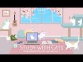 Study with Cats 🌸 Pomodoro Timer 50/10 | Relaxing lofi x Animation | Cherry blossom edition ♡