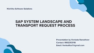 SAP SYSTEM LANDSCAPE AND TRANSPORT REQUEST PROCESS