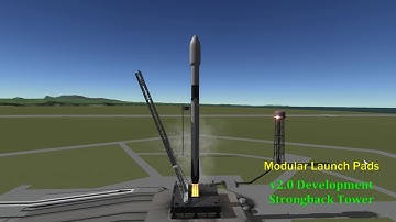 Modular Launch Pads v2 Dev Demo: WIP Strongback Tower