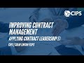 Improving Contract Management: Applying Contract Leadership®