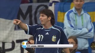 Lionel Messi scores his 1st goal with Argentina | June 16, 2006 | Argentina vs. Serbia & Montenegro