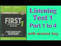 #Audio_lessons Cambridge English FIRST 1 Test 1 (Part 1 to 4)