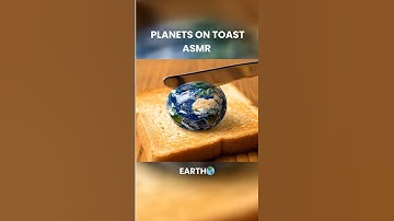 Spreading planets on toast #asmr #oddlysatisfying