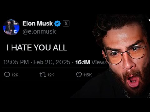 Thumbnail for Elon Musk Is CRASHING OUT After Being Fact Checked LIVE | Hasanabi reacts