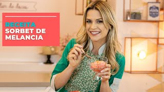 Aprenda como  fazer um delicioso e refrescante Sorbet de Melancia. Uma receita prática e fácil!