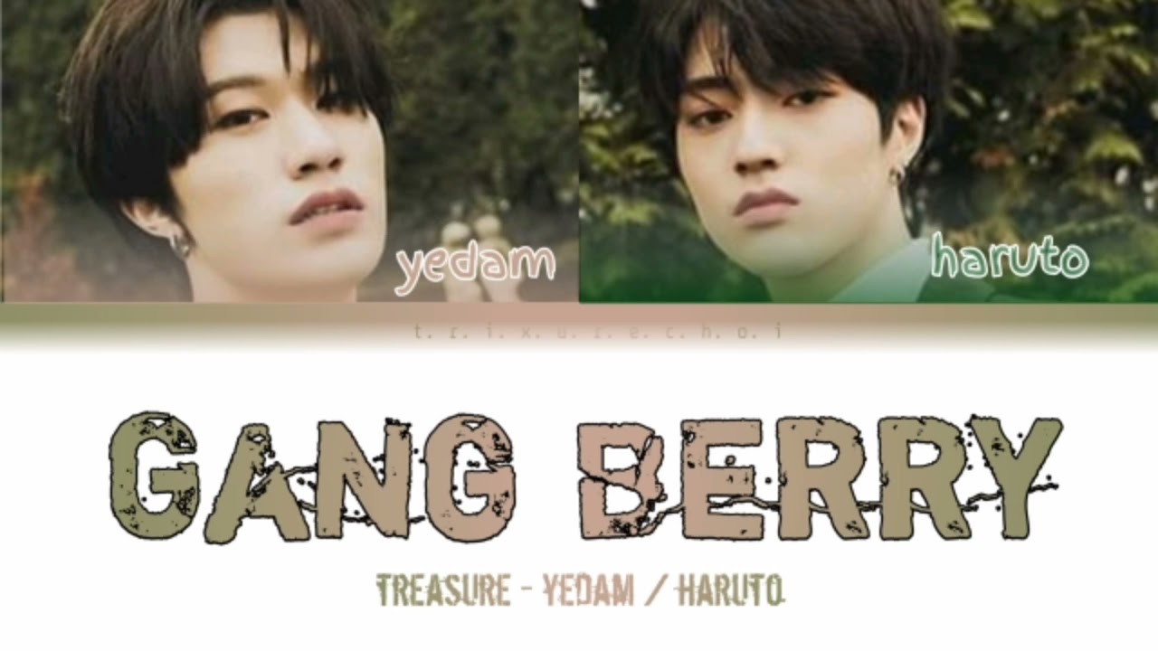TREASURE 'GANG BERRY' YEDAM FT.HARUTO (EASY LYRICS BUT IN COLOR CODED LAYOUT)