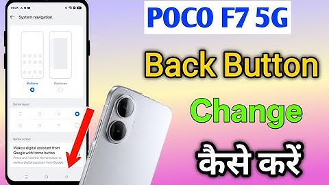 Poco F7 5G Back Button Change Kaise Kare/How to back button setting in poco f7 5g