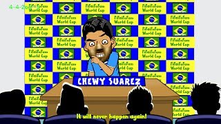 😁LUIS SUAREZ BITE BAN APOLOGY STATEMENT😁 by 442oons (World Cup Cartoon 30.6.2014)