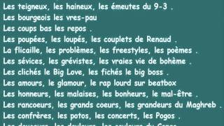 Video thumbnail of "Youssoupha ft Corneille - Histoires Vraies ( Paroles )"