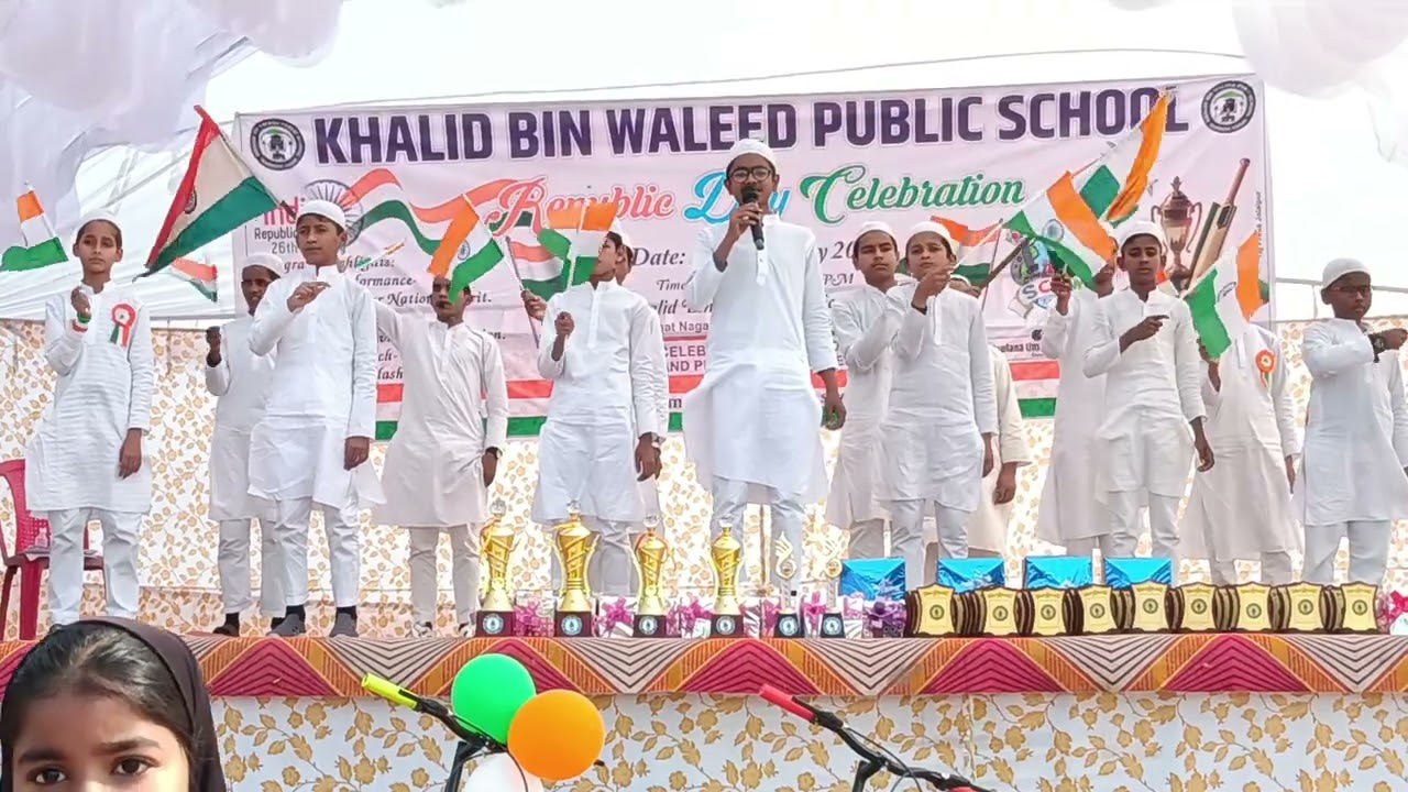 Mera Watan Wahi Hai Khalid Bin Waleed Public School Muhammadpur Azamgarh Republic day