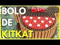 BOLO DE KITKAT: Como Fazer Bolo de Kit Kat Redondo da Minnie
