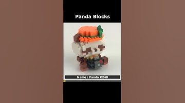 Cute Panda K248 Mini Blocks Preview #lego #brick #miniblock #nanoblock