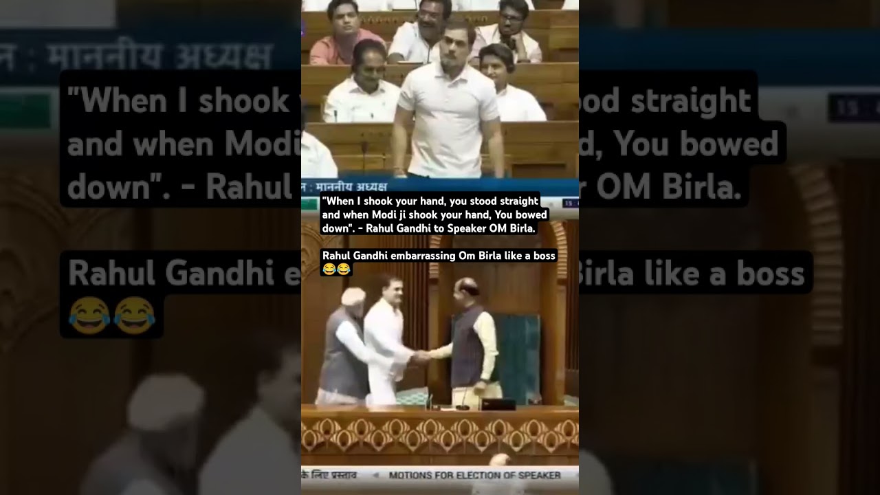 Rahul Gandhi embarrassing Om Birla like a boss 😂😂