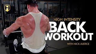 High Intensity Back Workout | Men's Physique Competitor Nick Justice | Hosstile