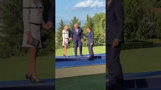 President Trump with Emmanuel Macron and Brigitte Macron at the G7 Summit in France