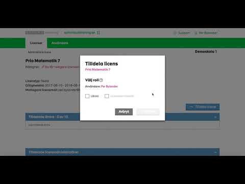 Så tilldelar du licenser av Sanoma Utbildnings läromedel 1